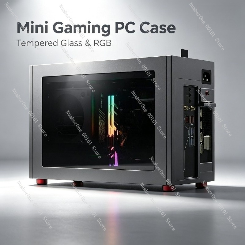 Sff Case Tempered Glass - Case in alluminio Mini ITX, supporto