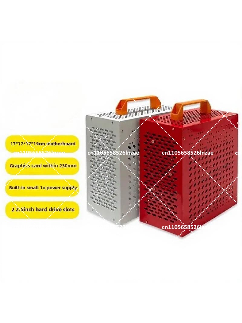 Mini Itx Case With Handle Portable - Case PC Mini ITX Bianco 7.9L,