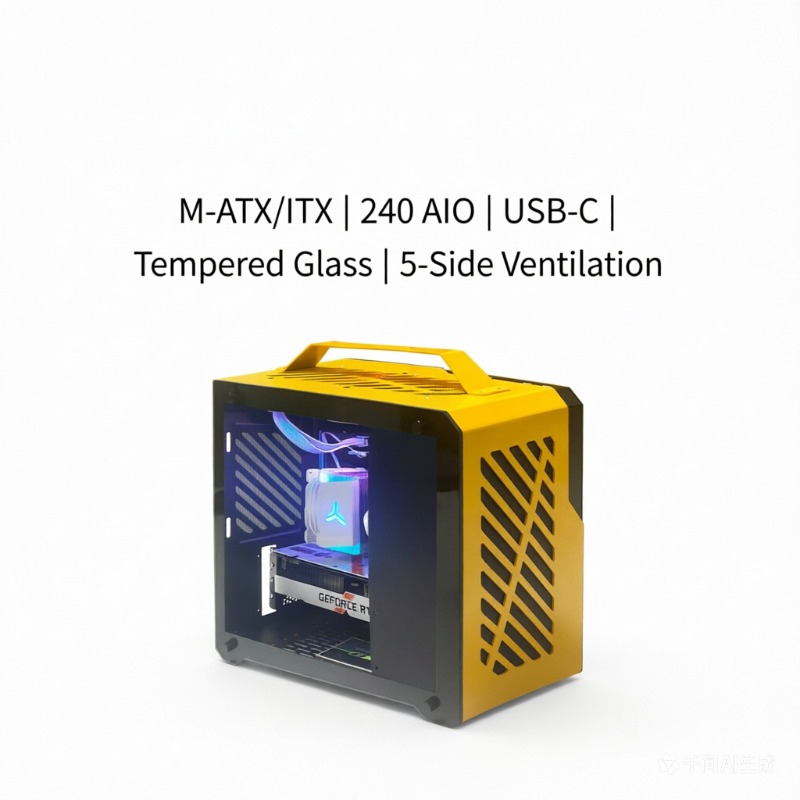 Mini Itx Case With Handle Portable - Case Mini PC QM-Z36 Hornet, Lega