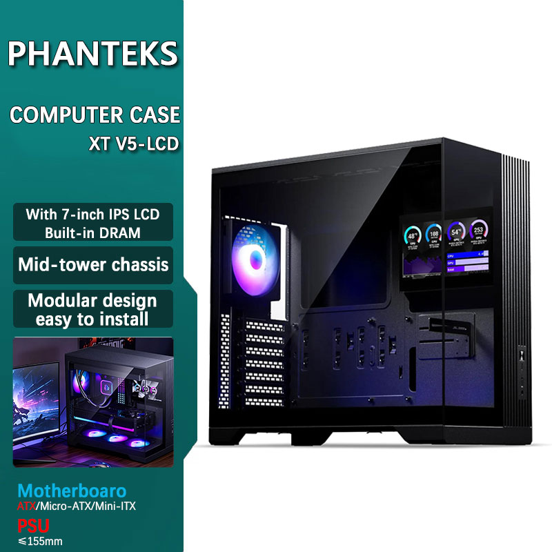 Mini Itx Case Water Cooling Support - Case per Computer Phanteks XT V5-LCD
