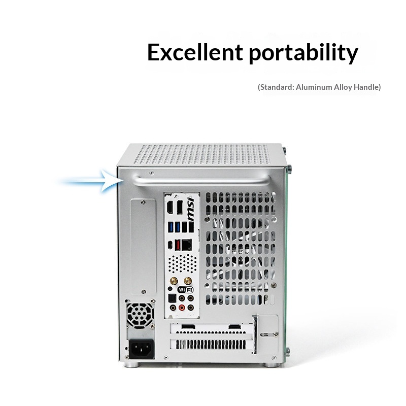 Case PC ITX Portatile in Allum - Sff Case Tempered Glass recensione e prezzo