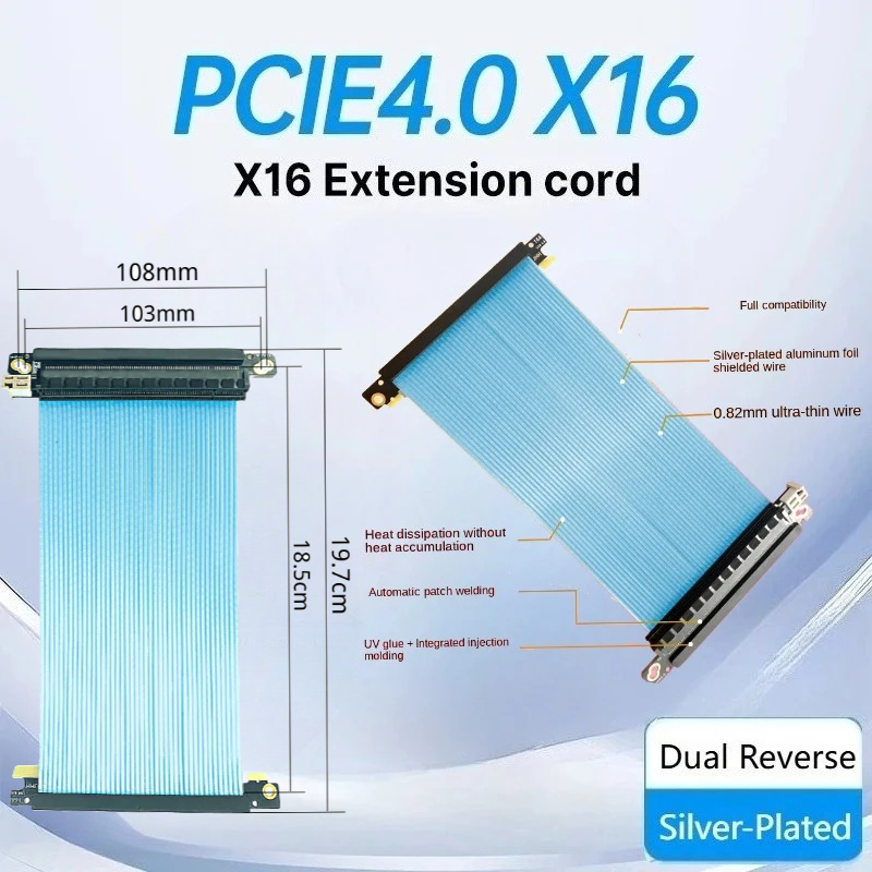 Cavo riser doppio reverso Pcie - Itx Case Pcie Riser 4.0 recensione e prezzo