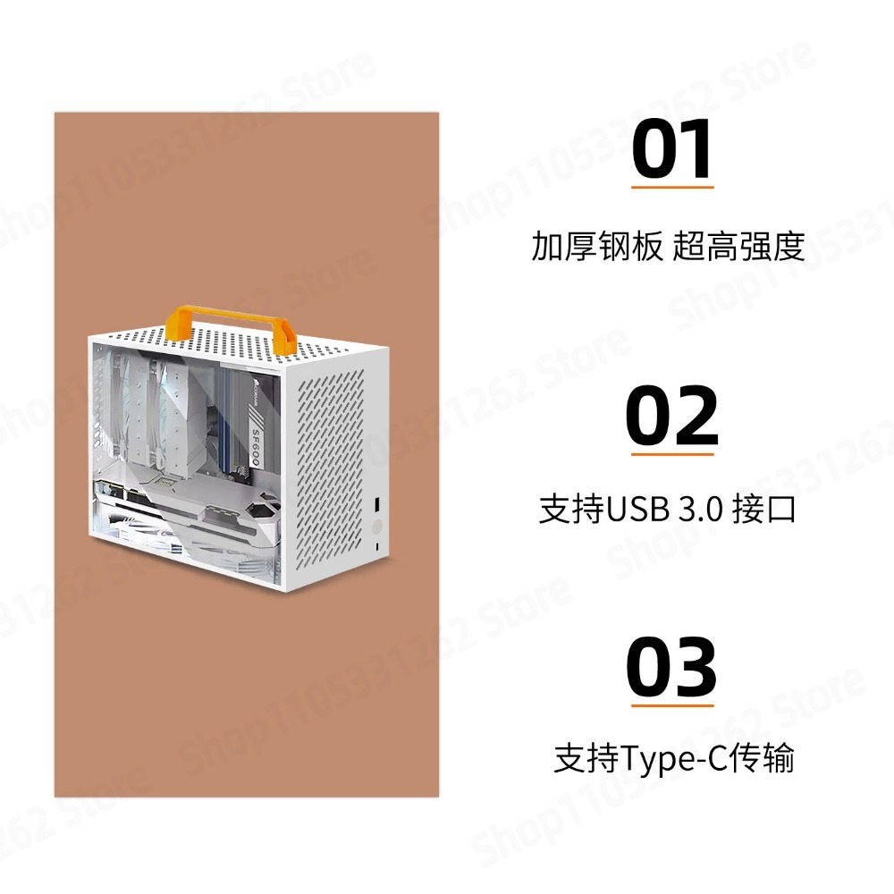 Case Mini ITX A59 Bianco, Chas - Mini Itx Case With Handle Portable recensione e prezzo