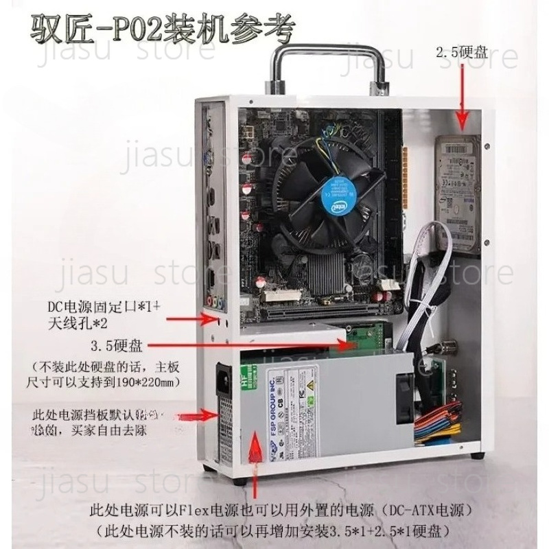Case Desktop Mini ITX MATX Bia - Mini Itx Case With Handle Portable recensione e prezzo